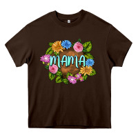 Chocolate Brown Mama Mother's Day Heavy Core Tee - FaDigitalArtStudio