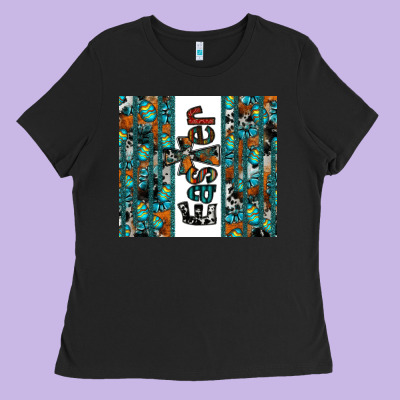 Easter Ladies Tee Designed By Cowhidedigitalart