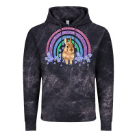 Cloud Black bunny rainbow Vintage Hoodie - Artiststas