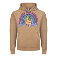 Vintage Coffee bunny rainbow Vintage Hoodie - Artiststas