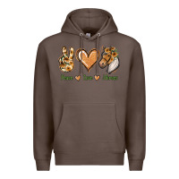 Coffee Peace Love Horses Premium Hoodie - Jasminsmagicworld