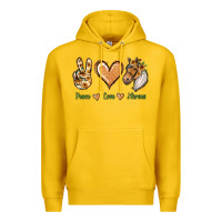 Lemon Peace Love Horses Premium Hoodie - Jasminsmagicworld