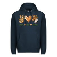 Navy Peace Love Horses Premium Hoodie - Jasminsmagicworld