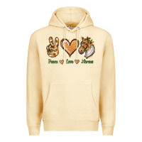 Pina Colada Peace Love Horses Premium Hoodie - Jasminsmagicworld