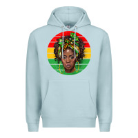 Blue Mist black women Premium Hoodie - BarkalooDesign