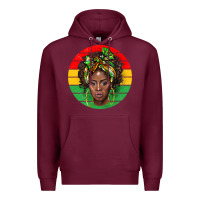 Burgundy black women Premium Hoodie - BarkalooDesign