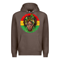 Coffee black women Premium Hoodie - BarkalooDesign