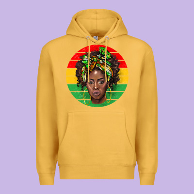 Black Women Premium Hoodie Designed By Barkaloodesign