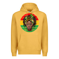 Mustard black women Premium Hoodie - BarkalooDesign