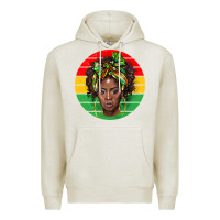 Oatmeal Heather black women Premium Hoodie - BarkalooDesign