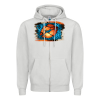 Dove Grey Basketball Lips Zipper Hoodie - Jasminsmagicworld