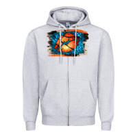 Heather Grey Basketball Lips Zipper Hoodie - Jasminsmagicworld