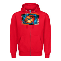 Red Basketball Lips Zipper Hoodie - Jasminsmagicworld