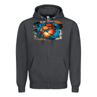 Smoke Basketball Lips Zipper Hoodie - Jasminsmagicworld
