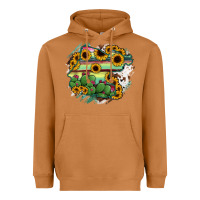 Meerkat Guanajuato sunflower serape map Heavyweight Hoodie - RanaPortraitStore