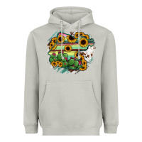 Moon Dust Guanajuato sunflower serape map Heavyweight Hoodie - RanaPortraitStore