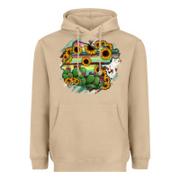 Mushroom Guanajuato sunflower serape map Heavyweight Hoodie - RanaPortraitStore