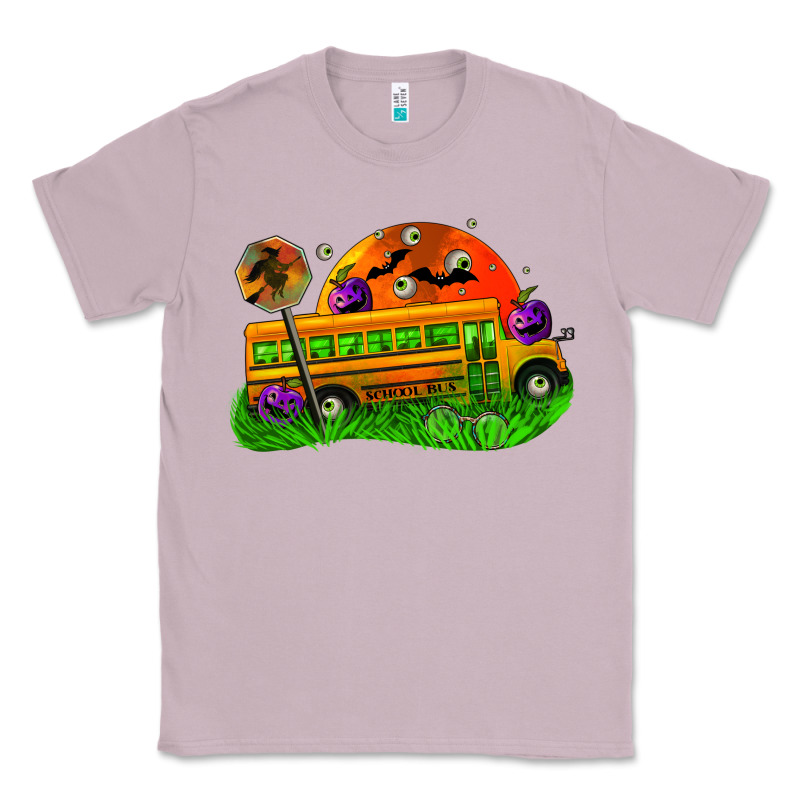 Halloween School Bus Classic Tee by FaDigitalArtStudio | Teevron