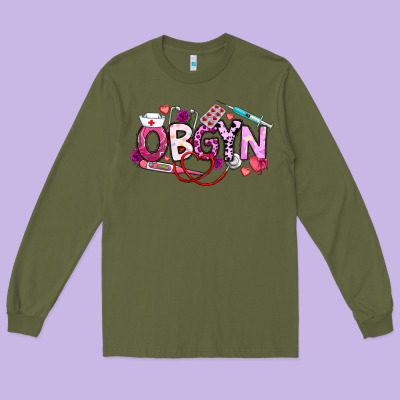 Valentine Obgyn Long Sleeve Tee Designed By Cowhidedigitalart