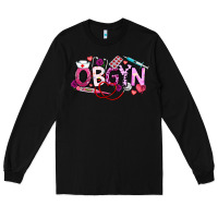 Black Valentine OBGYN Long Sleeve Tee - CowhideDigitalArt