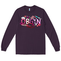 Plum Valentine OBGYN Long Sleeve Tee - CowhideDigitalArt