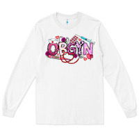 White Valentine OBGYN Long Sleeve Tee - CowhideDigitalArt