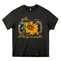 Asphalt with god all things are possible with sunflower bbs Heavy Core Tee - BundleAndBundleShop