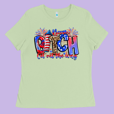 Boom Bitch Get Out The Way Ladies Tee Designed By Cowhidedigitalart