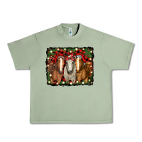 Oil Green Christmas horses Urban Heavy Tee - RanaPortraitStore