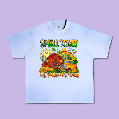 Small Town St Patricks Day Urban Heavy Tee Designed By Cowhidedigitalart