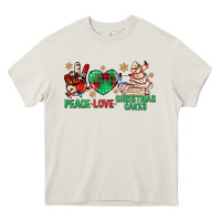 Cream peace love christmas cakes bbs Heavy Core Tee - BundleAndBundleShop