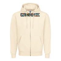 Sandshell grammie cowhide sunflower 1 Zipper Hoodie - Jasminsmagicworld