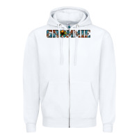 White grammie cowhide sunflower 1 Zipper Hoodie - Jasminsmagicworld