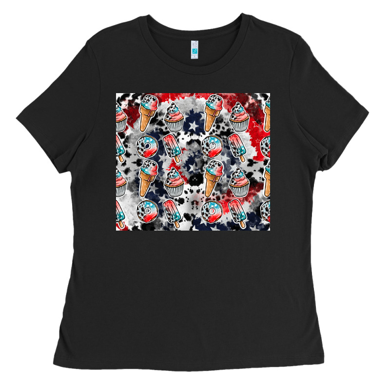 American Ice Cream Ladies Tee by CowhideDigitalArt | Teevron