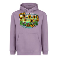Lavender North Dakota State Map Heavyweight Hoodie - RanaPortraitStore