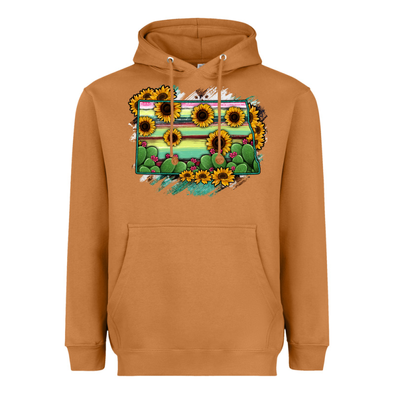 North Dakota State Map Heavyweight Hoodie by RanaPortraitStore | Teevron