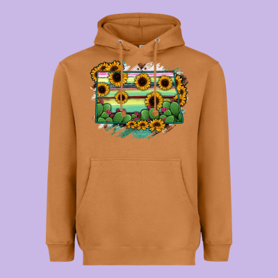 North Dakota State Map Heavyweight Hoodie Designed By Ranaportraitstore