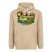 Mushroom North Dakota State Map Heavyweight Hoodie - RanaPortraitStore