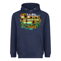 Navy North Dakota State Map Heavyweight Hoodie - RanaPortraitStore