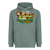 Sage North Dakota State Map Heavyweight Hoodie - RanaPortraitStore