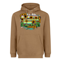 Toasted Coconut North Dakota State Map Heavyweight Hoodie - RanaPortraitStore