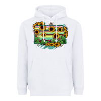White North Dakota State Map Heavyweight Hoodie - RanaPortraitStore