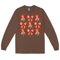 Chestnut Valentines Eros and bow Long Sleeve Tee - CowhideDigitalArt