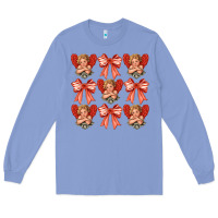 Colony Blue Valentines Eros and bow Long Sleeve Tee - CowhideDigitalArt