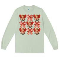 Matcha Valentines Eros and bow Long Sleeve Tee - CowhideDigitalArt