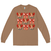 Toasted Coconut Valentines Eros and bow Long Sleeve Tee - CowhideDigitalArt