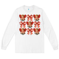 White Valentines Eros and bow Long Sleeve Tee - CowhideDigitalArt