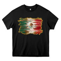 Black mexican flag with leopard Heavy Core Tee - RanaPortraitStore