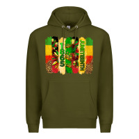 Army Green juneteenth brushstrokes Premium Hoodie - BarkalooDesign