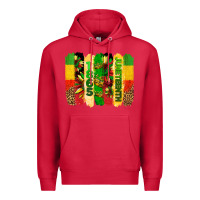 Cardinal juneteenth brushstrokes Premium Hoodie - BarkalooDesign